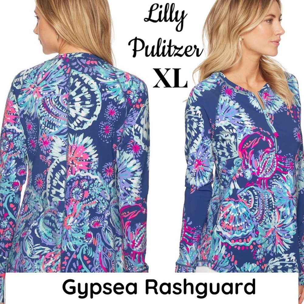 HOLY GRAIL 🥂Lilly Pulitzer Luxletic Delaynee Meryl Nylon in Indigo Gypsea Girl
